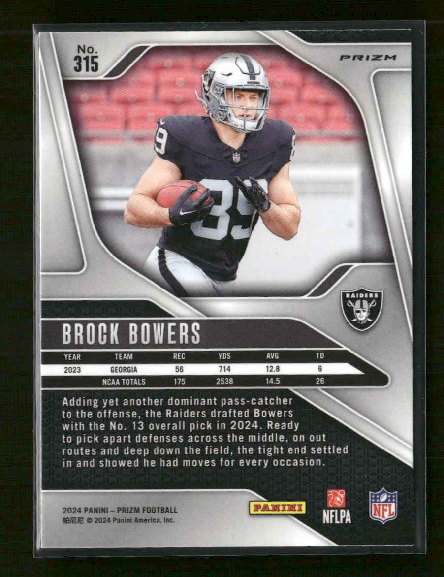 2024 Panini Prizm Silver Brock Bowers Rookie #315