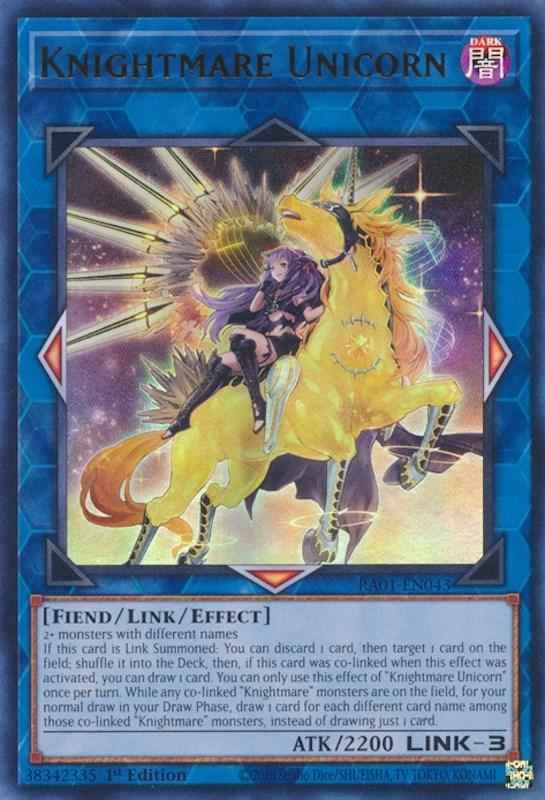 Knightmare Unicorn (Alternate Art) [RA01-EN043] Ultra Rare