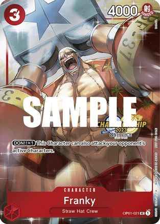 Franky (CS 2023 Celebration Pack) (OP01-021) - One Piece Promotion Cards Foil