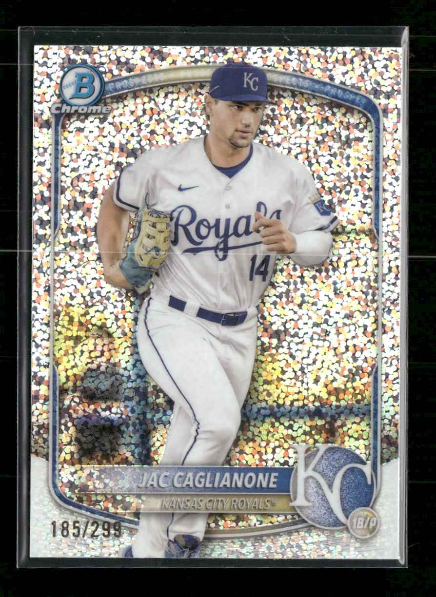 2025 Bowman Chrome Prospects Speckle Refractor Jac Caglianone #/299 #BCP-103