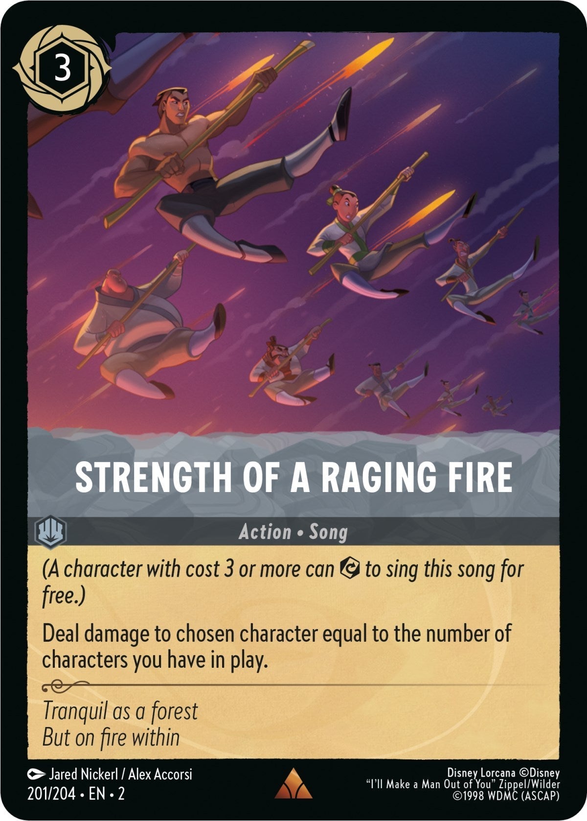 Strength of a Raging Fire (201/204) - Rise of the Floodborn Cold Foil