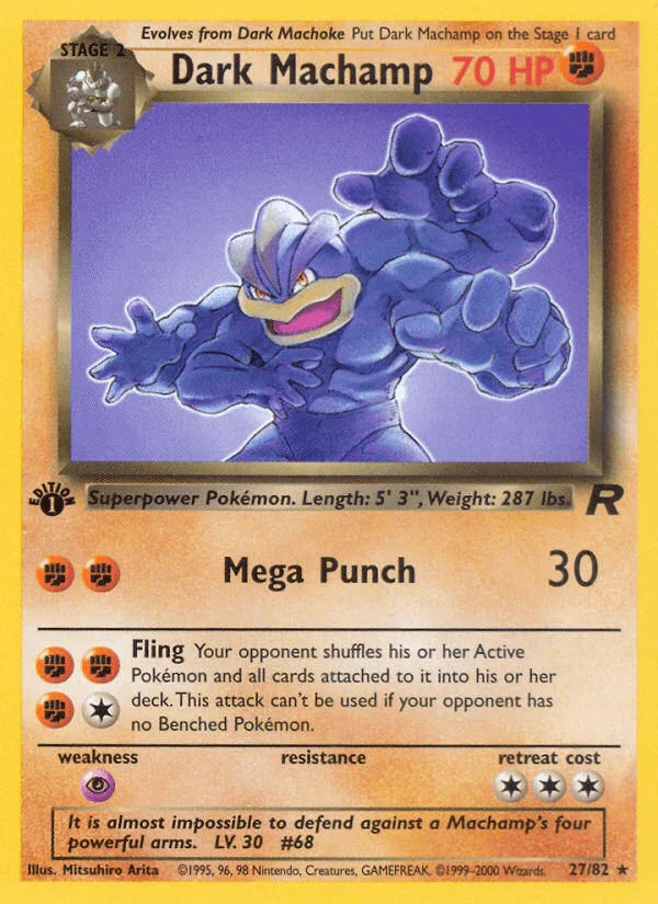 Dark Machamp (27/82) [Team Rocket 1st Edition]