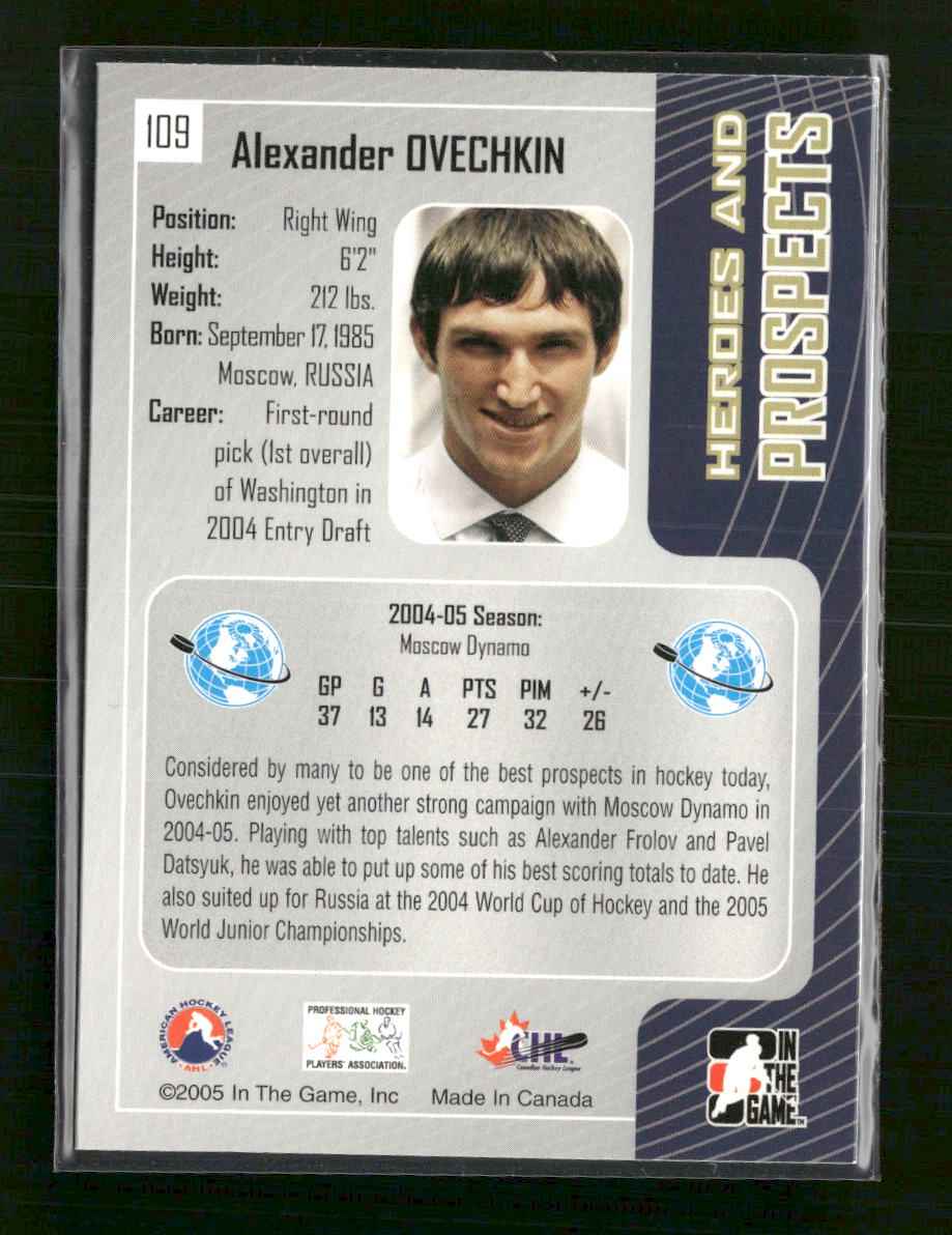 2005-06 In The Game Heroes and Prospects Alexander Ovechkin #109