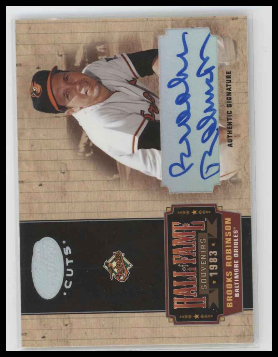 2004 Leaf Certified H of F Souvenirs Signature Brooks Robinson #/50 #HOF-30