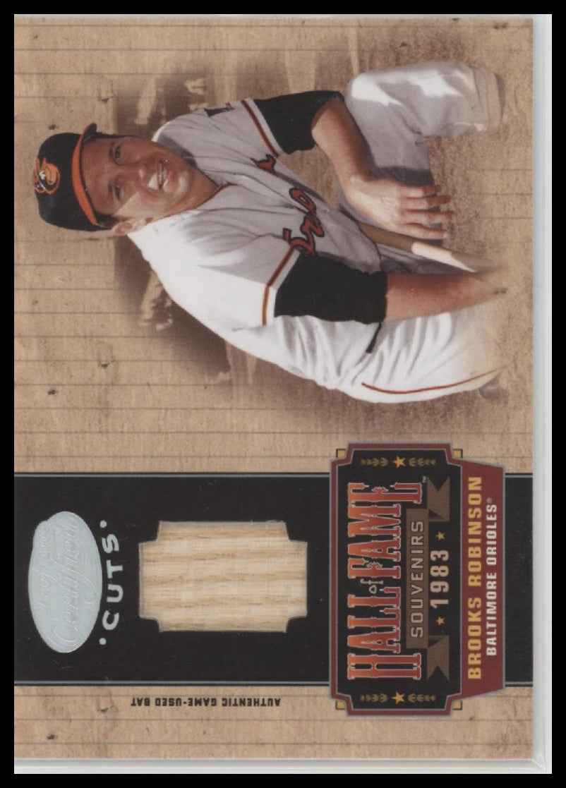 2004 Leaf Certified Hall of Fame Souvenirs Material Brooks Robinson #/25 #HOF-30