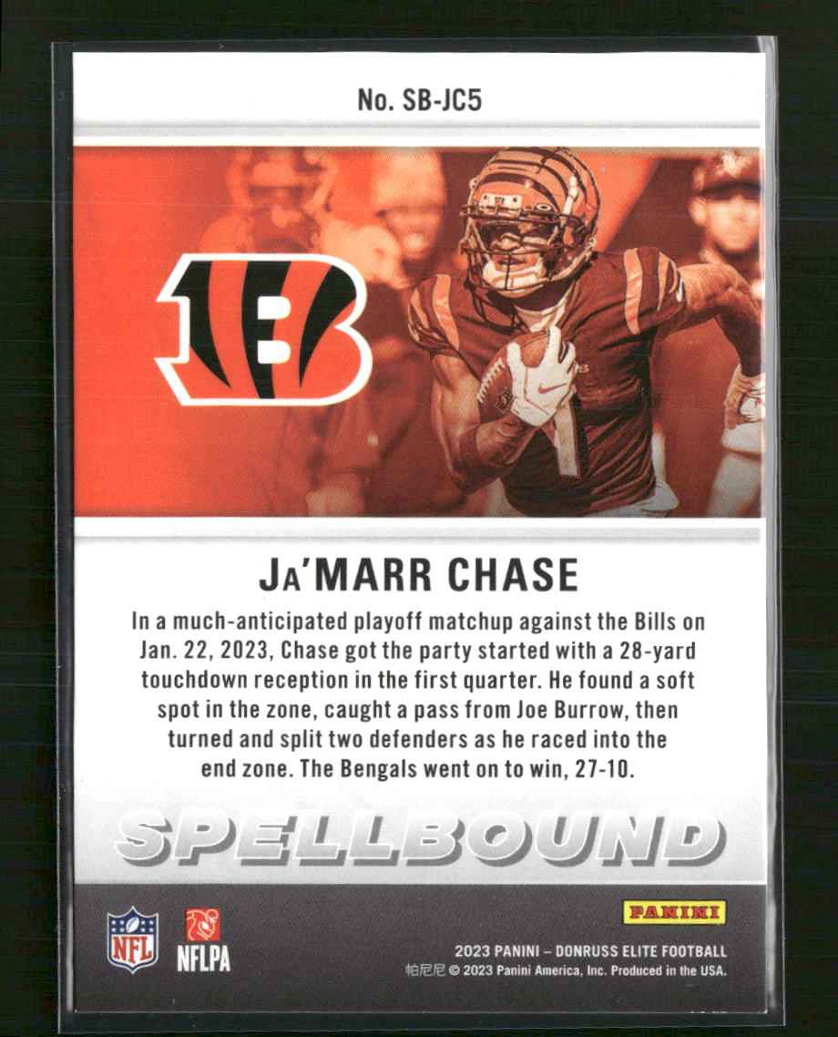 2023 Donruss Elite Spellbound Purple Ja'Marr Chase #/10 #SB-JC1