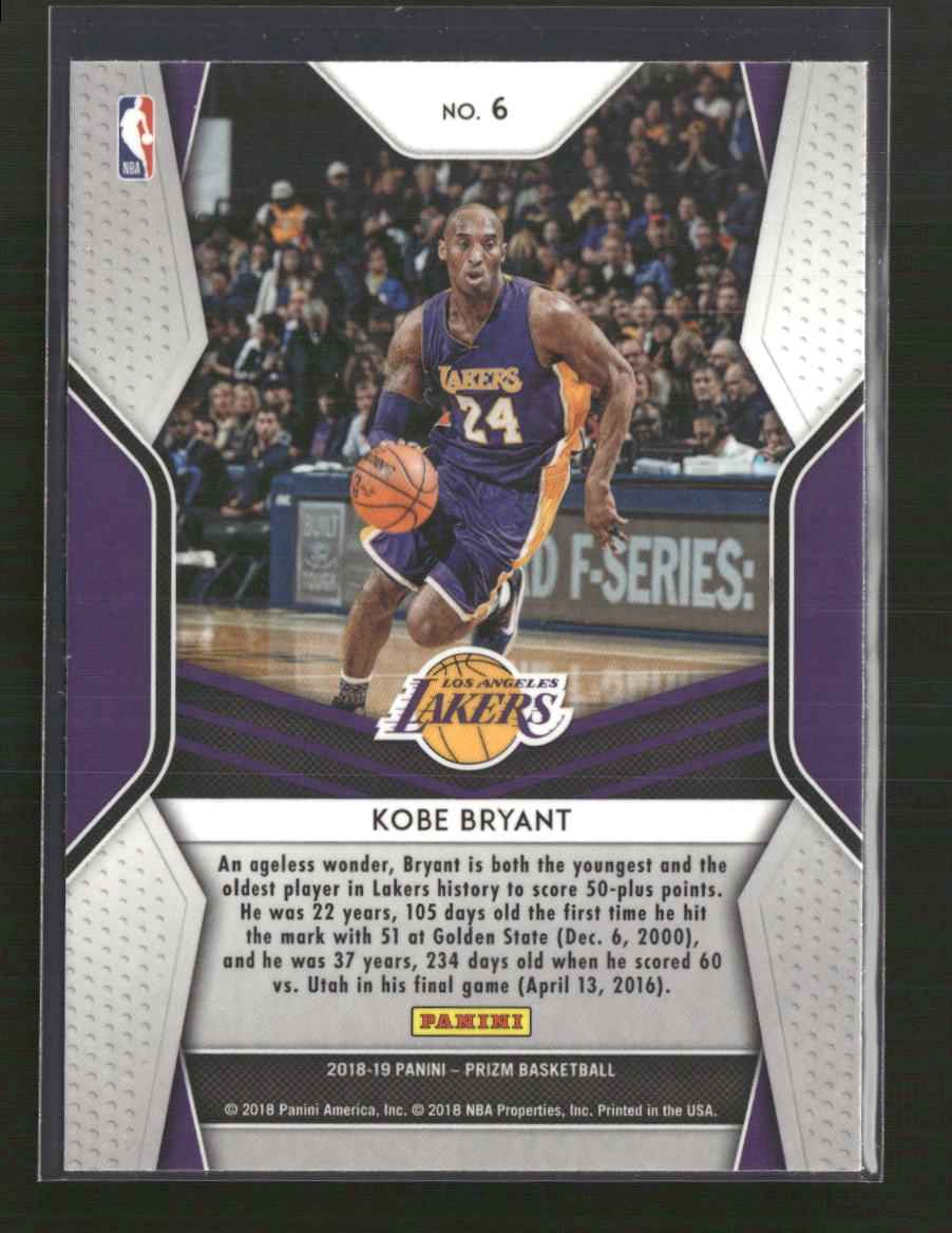 2018-19 Panini Prizm Dominance Kobe Bryant #6