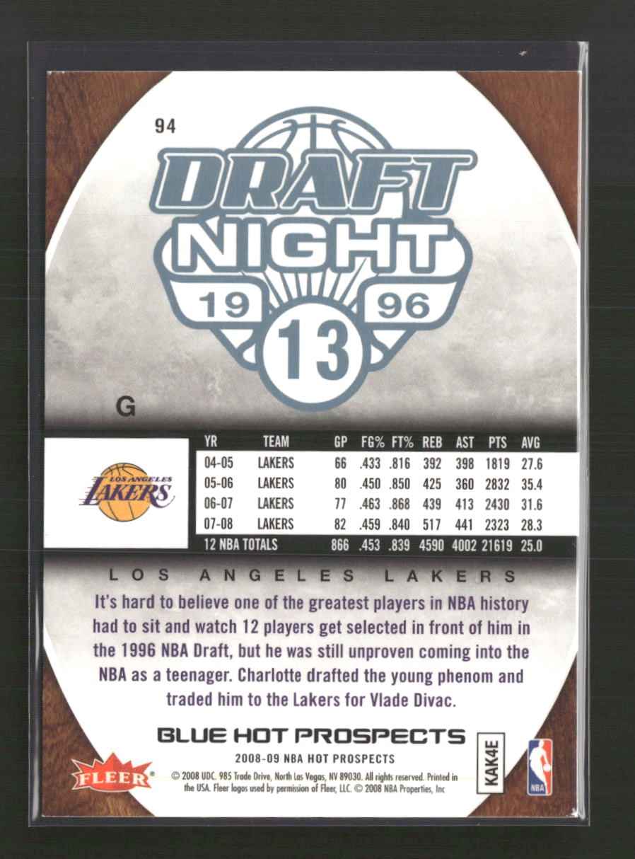2008-09 Fleer Hot Prospects Blue Kobe Bryant #94