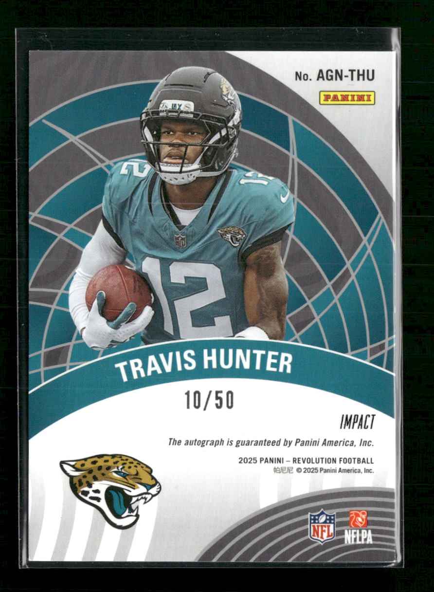 2025 Panini Revolution Autographs Impact Travis Hunter #/50 Auto #AGN-THU