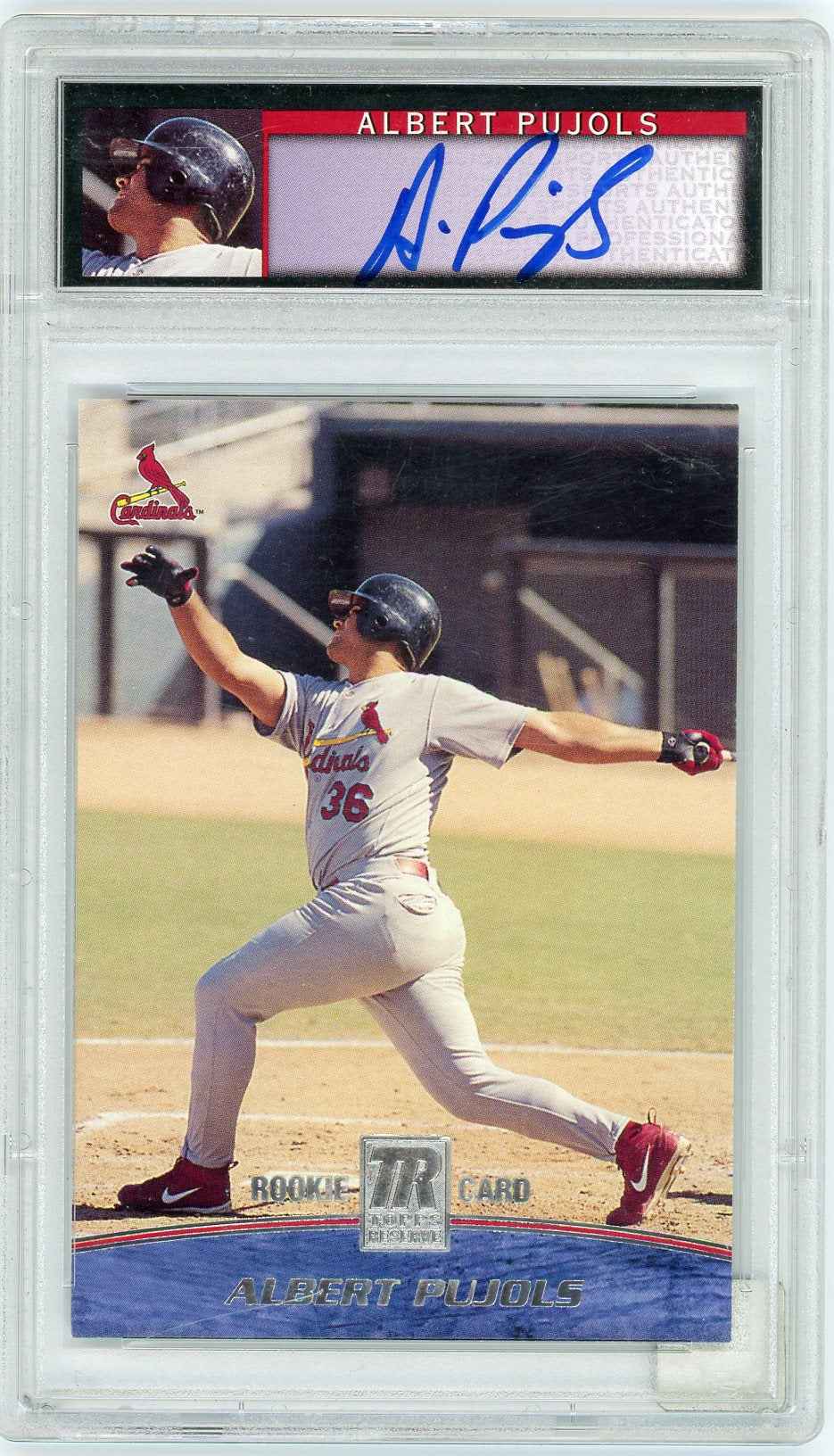 2001 Topps Reserve Albert Pujols Rookie Auto /1500 PSA 8 #103