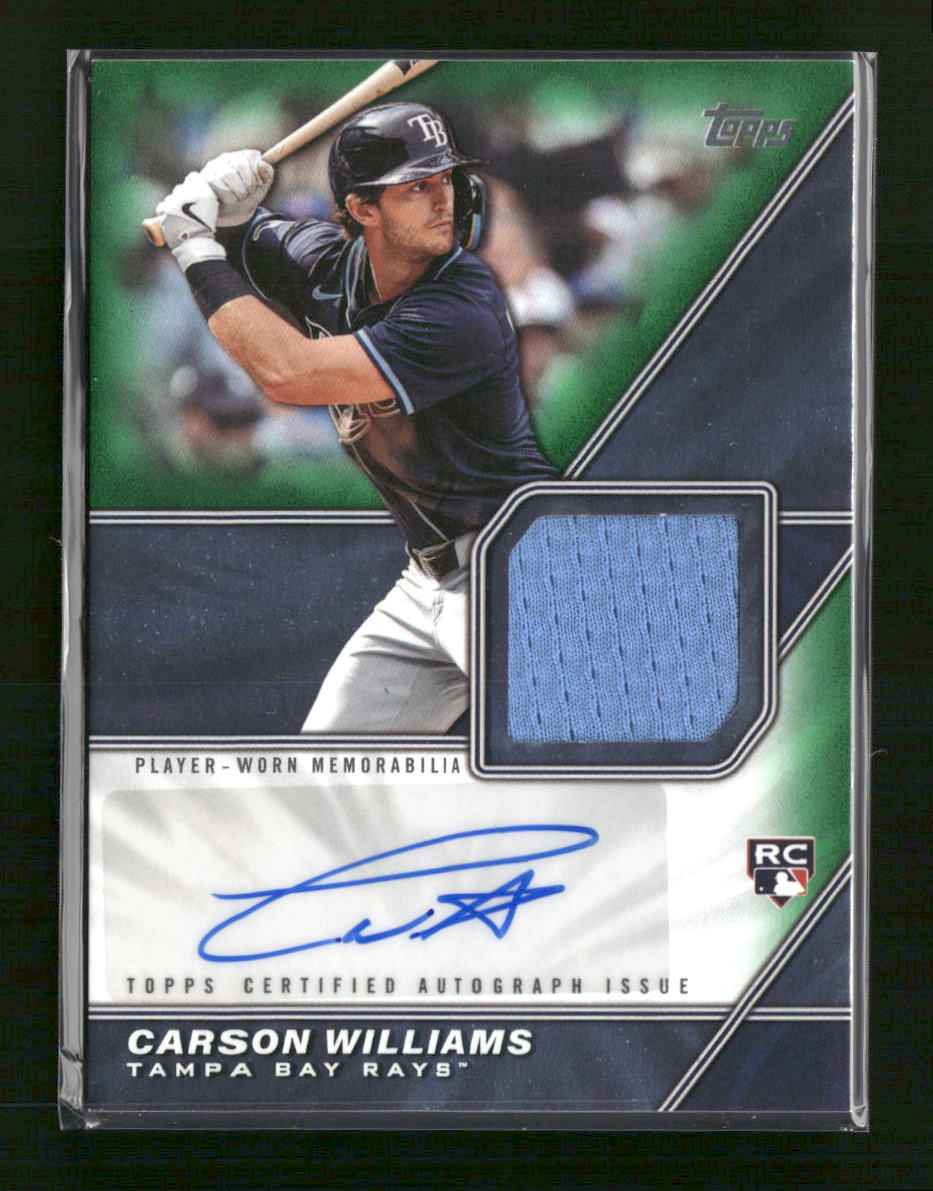 2026 Topps Major League Materials Green Carson Williams #/99 Auto #MLMA-CW