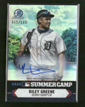 2021 Bowman Chrome 2020 Summer Camp Autographs Riley Greene #/100 Auto #SC-5