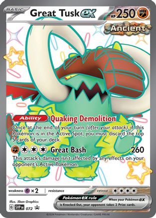 Great Tusk ex 072 - SV Scarlet & Violet Promo Cards Holofoil