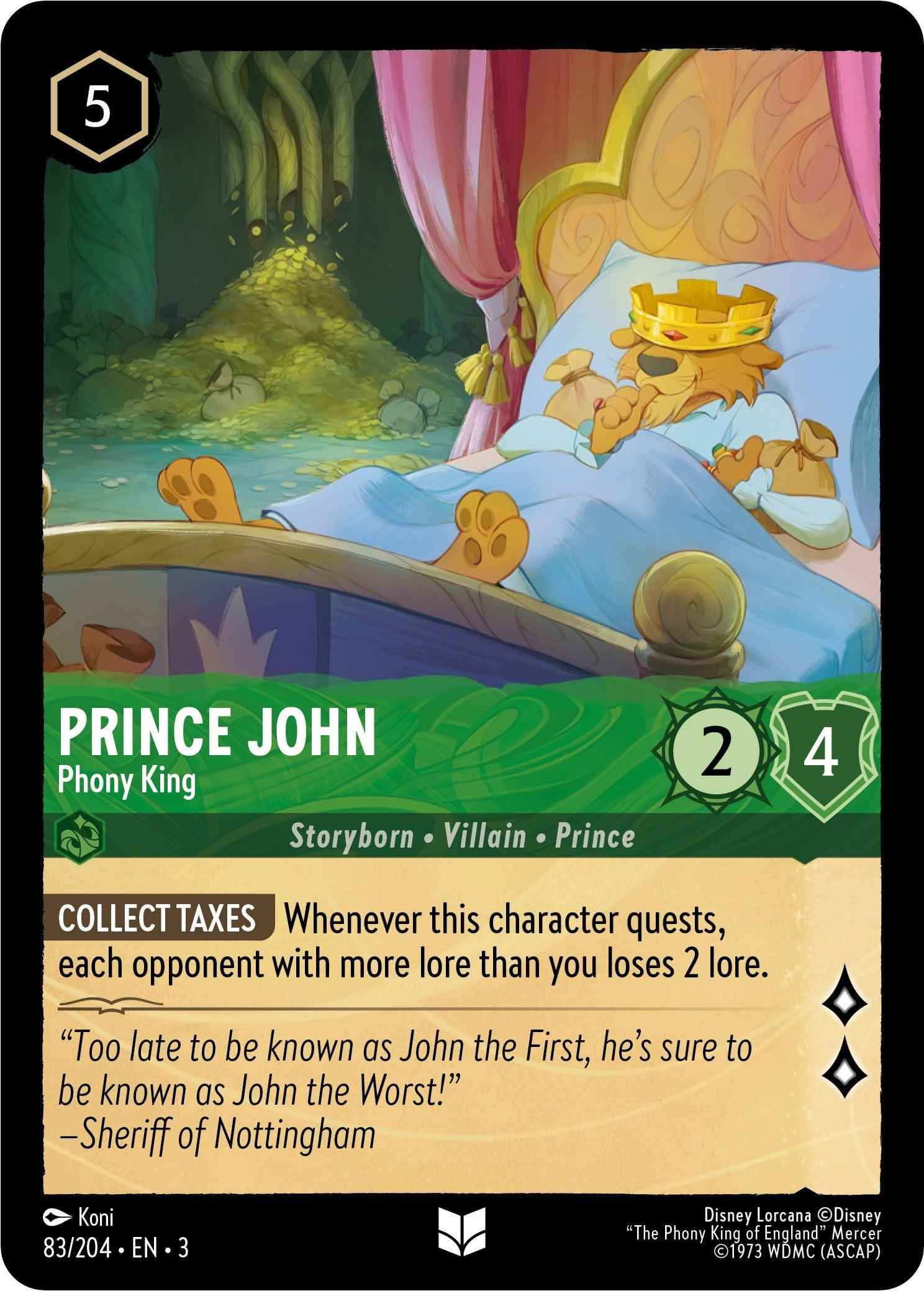 Prince John - Phony King (83/204) - Into the Inklands Cold Foil