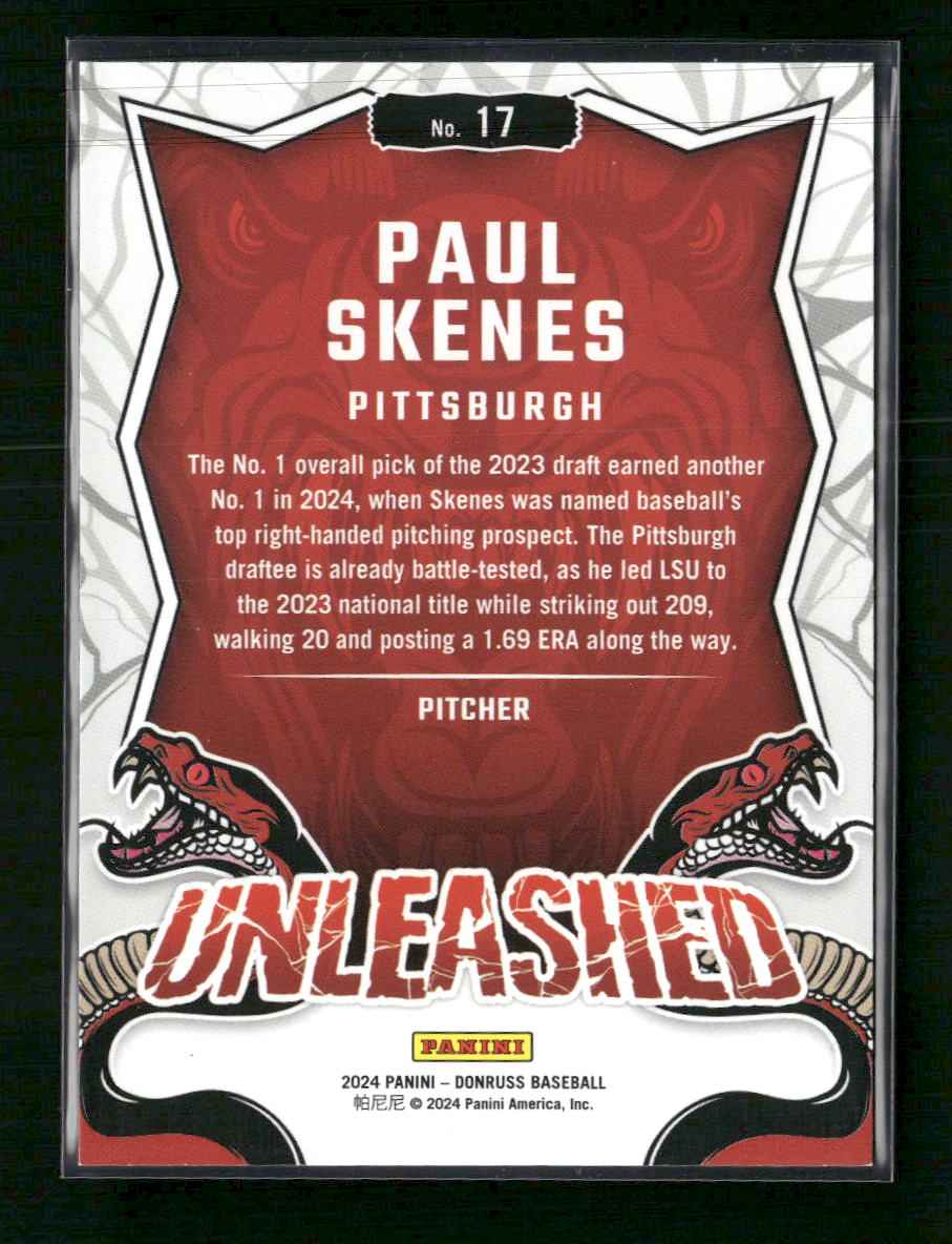 2024 Donruss Unleashed Holo Paul Skenes #/199 #17