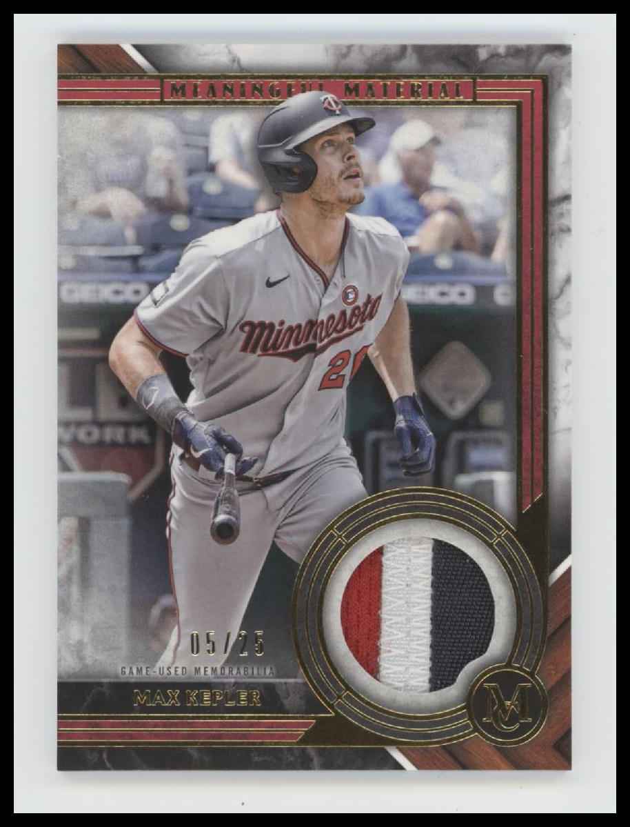 2022 Topps Meaningful Materials Relics Gold Max Kepler #/25 #MMR1-MK