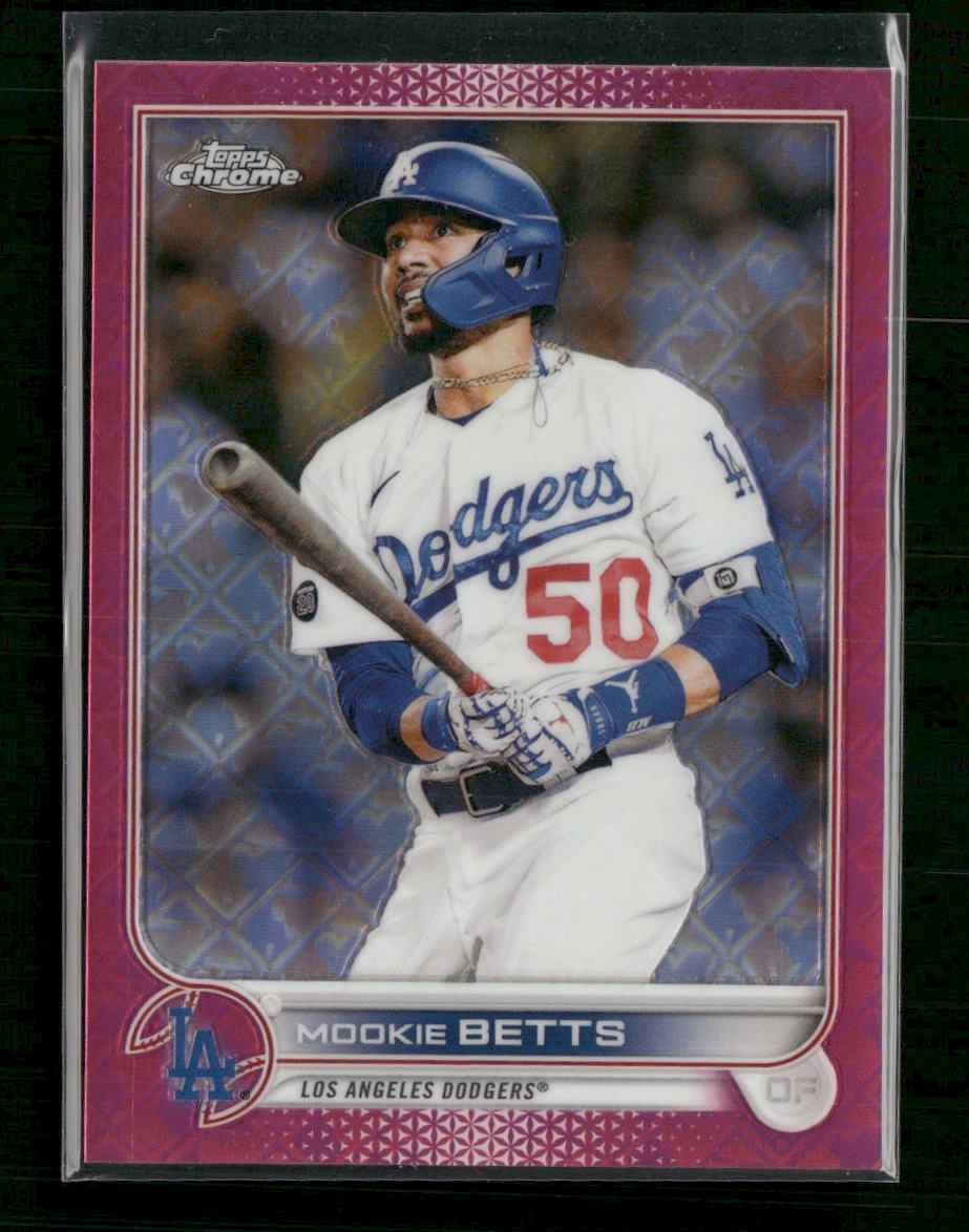 2022 Topps Chrome Pink Logo Refractor #/199 Mookie Betts #100