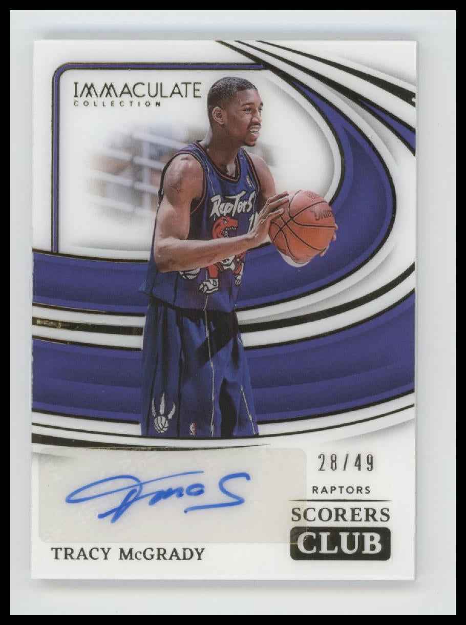 2023-24 Panini Immaculate Collection Scorers Tracy McGrady #/49 Auto #SCS-TMG