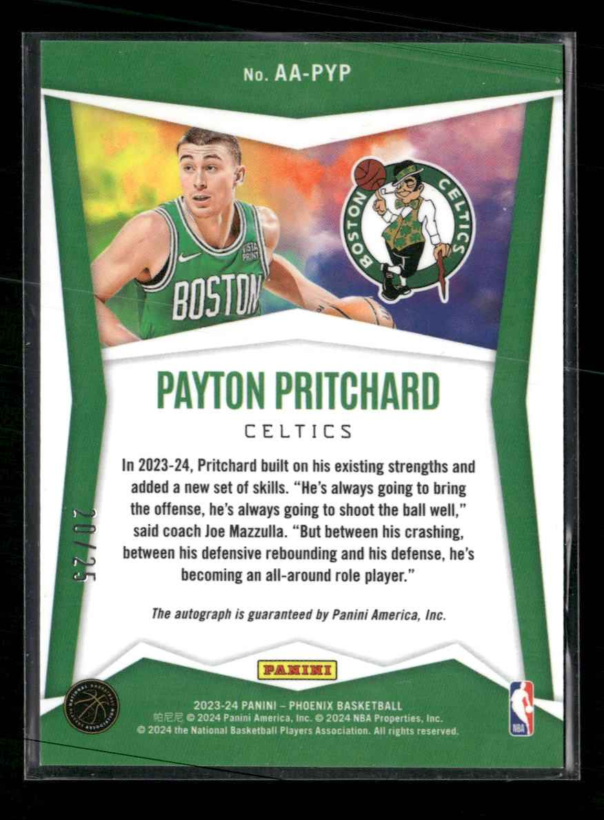 2023-24 Panini Phoenix Ascension Blue Payton Pritchard #/25 Auto #AA-PYP