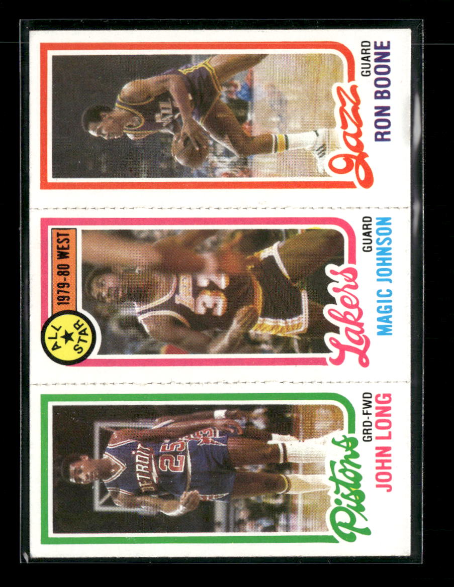 1980-81 Topps John Long / Magic Johnson / Ron Boone AS, CL #18 / 88 / 237
