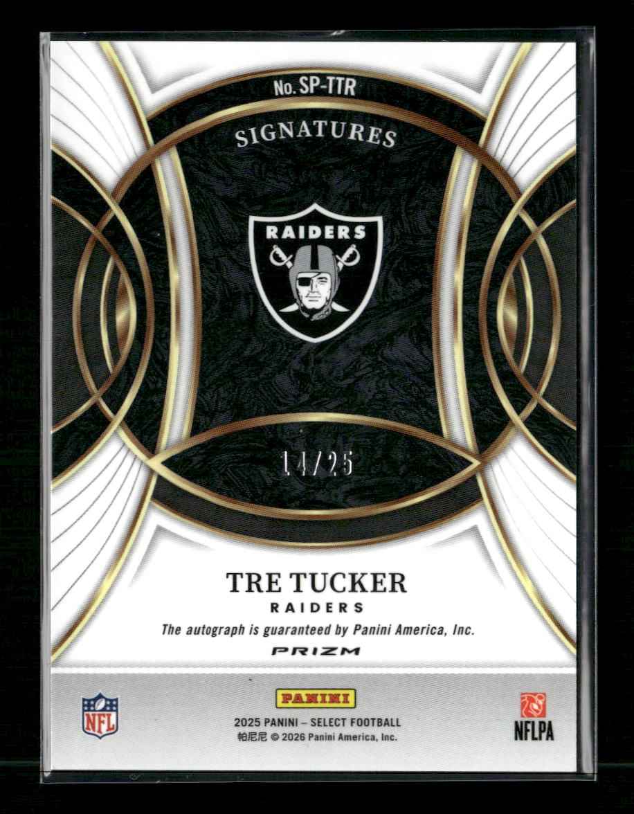 2024 Panini Select Signatures Tie-Dye Prizm Tre Tucker #/25 Auto #SP-TTR