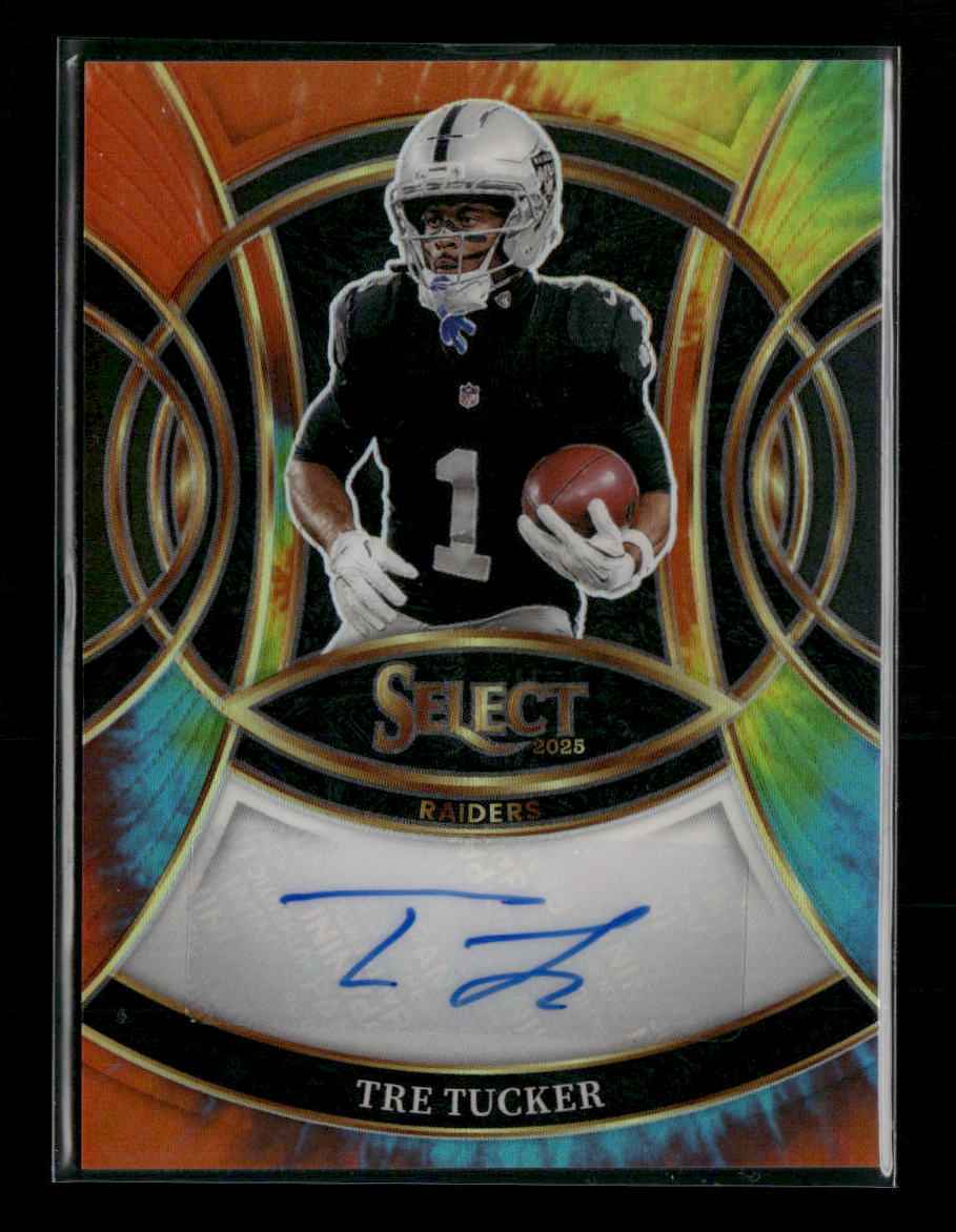 2024 Panini Select Signatures Tie-Dye Prizm Tre Tucker #/25 Auto #SP-TTR