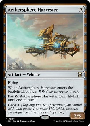 Aethersphere Harvester (Ripple Foil) (M3C-280) - Modern Horizons 3 Commander Foil