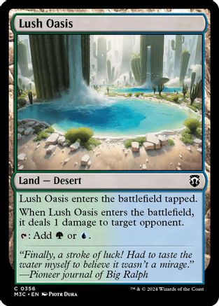 Lush Oasis (Ripple Foil) (M3C-356) - Modern Horizons 3 Commander Foil