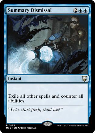 Summary Dismissal (Ripple Foil) (M3C-193) - Modern Horizons 3 Commander Foil
