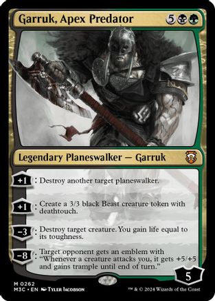 Garruk, Apex Predator (Ripple Foil) (M3C-262) - Modern Horizons 3 Commander Foil