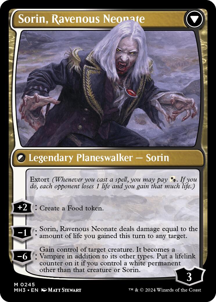 Sorin of House Markov // Sorin, Ravenous Neonate (PRE-245) - Modern Horizons 3 Promos Foil