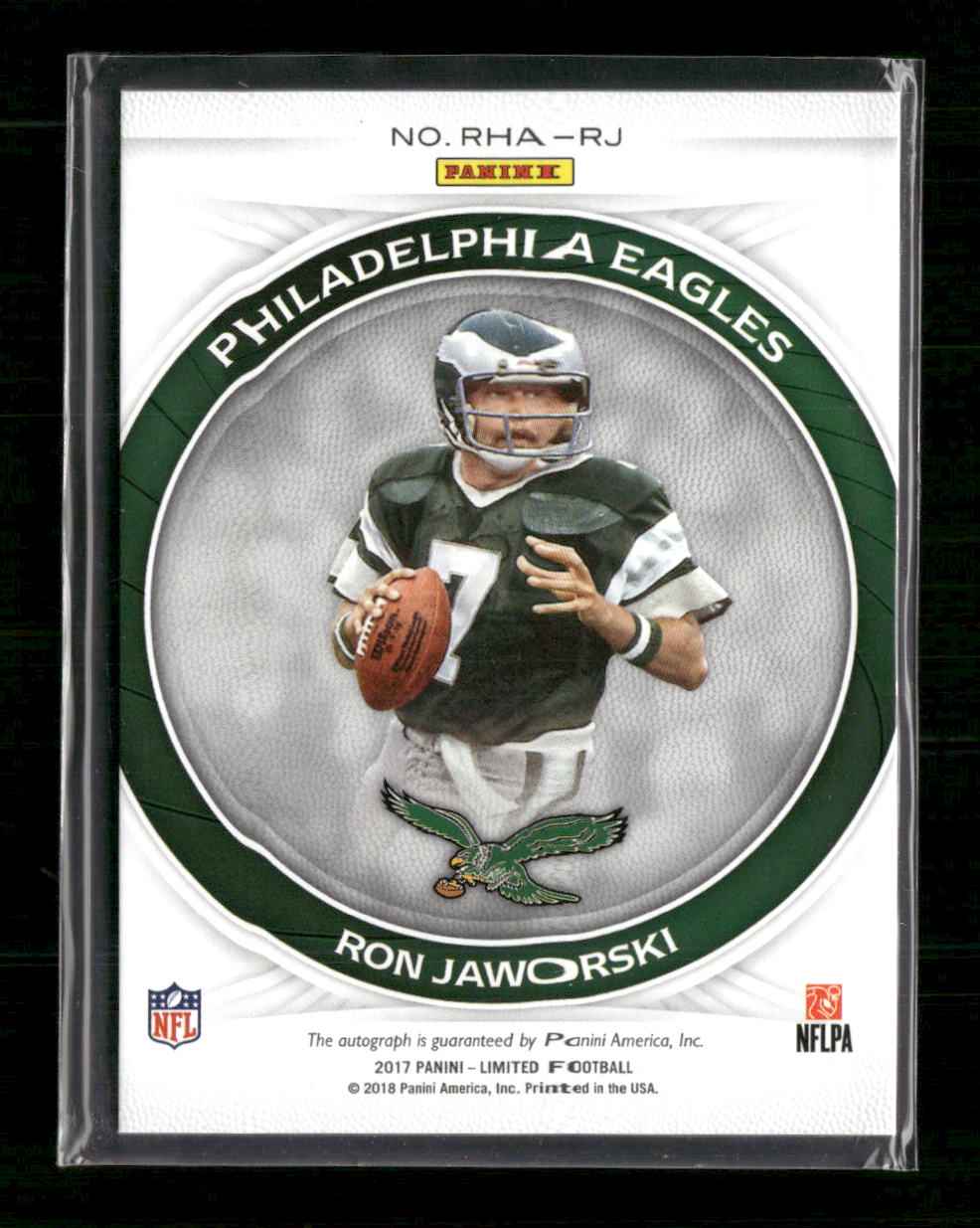 2017 Panini Limited Ring of Honor Autographs Ron Jaworski #/25 Auto #RHA-RJ