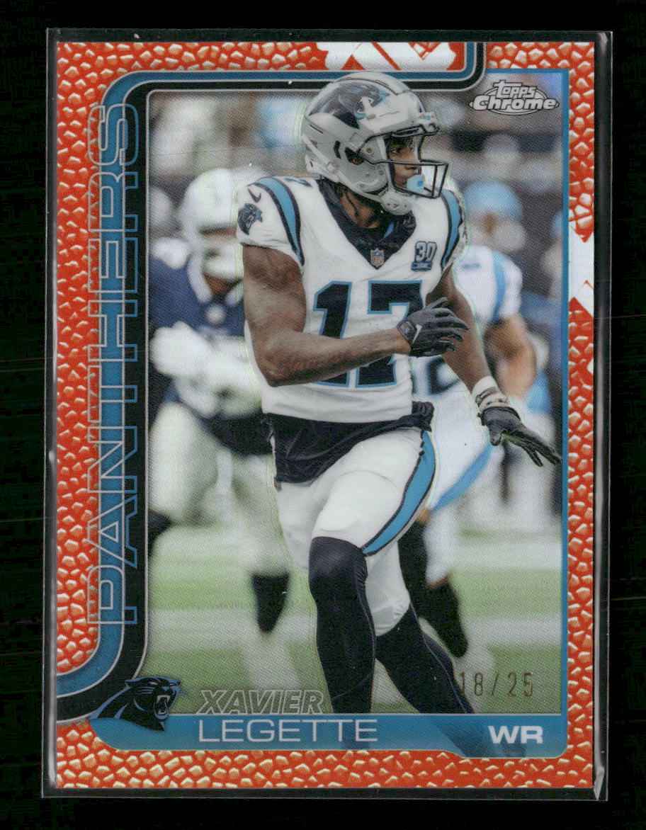 2025 Topps Chrome Football Leather Orange Xavier Legette #/25 #38