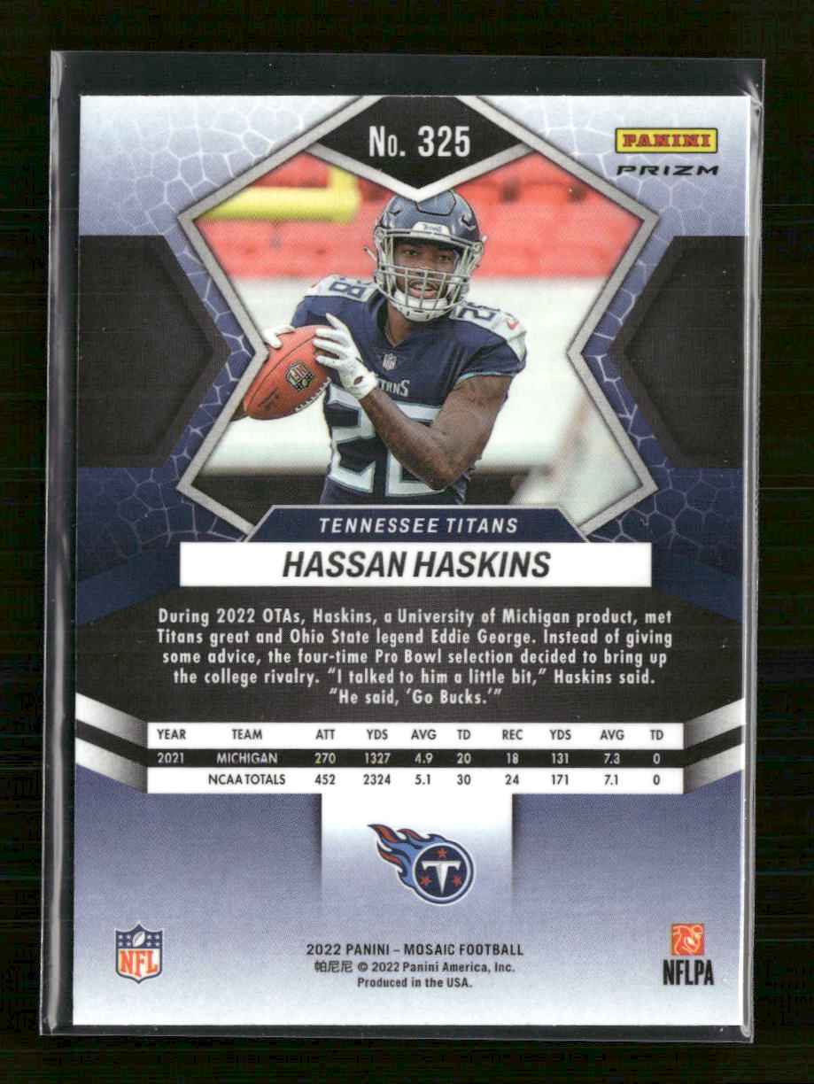 2022 Panini Mosaic Mosaic Genesis Hassan Haskins Rookie #325