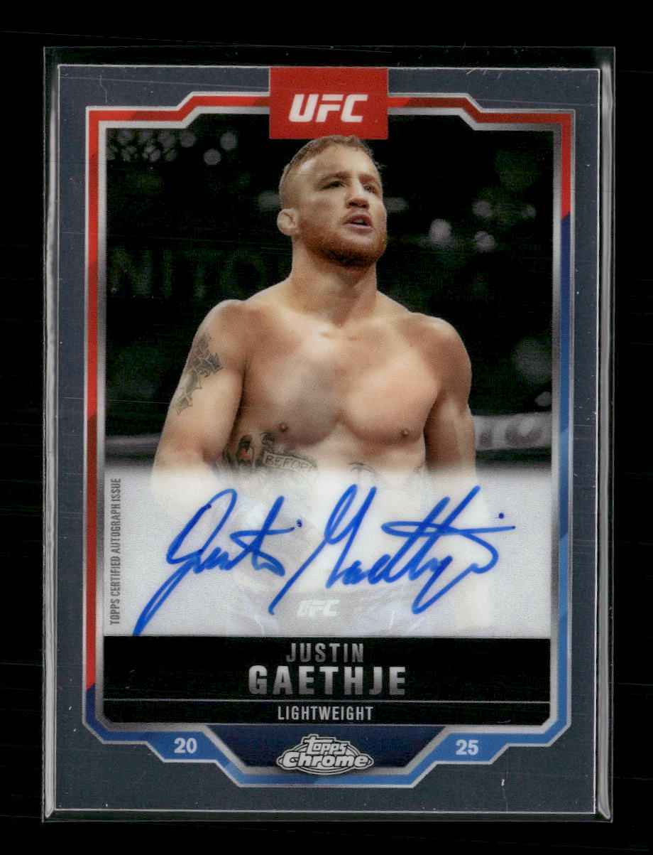 2025 Topps Chrome UFC Chrome Veteran Auto Justin Gaethje #CVA-JG