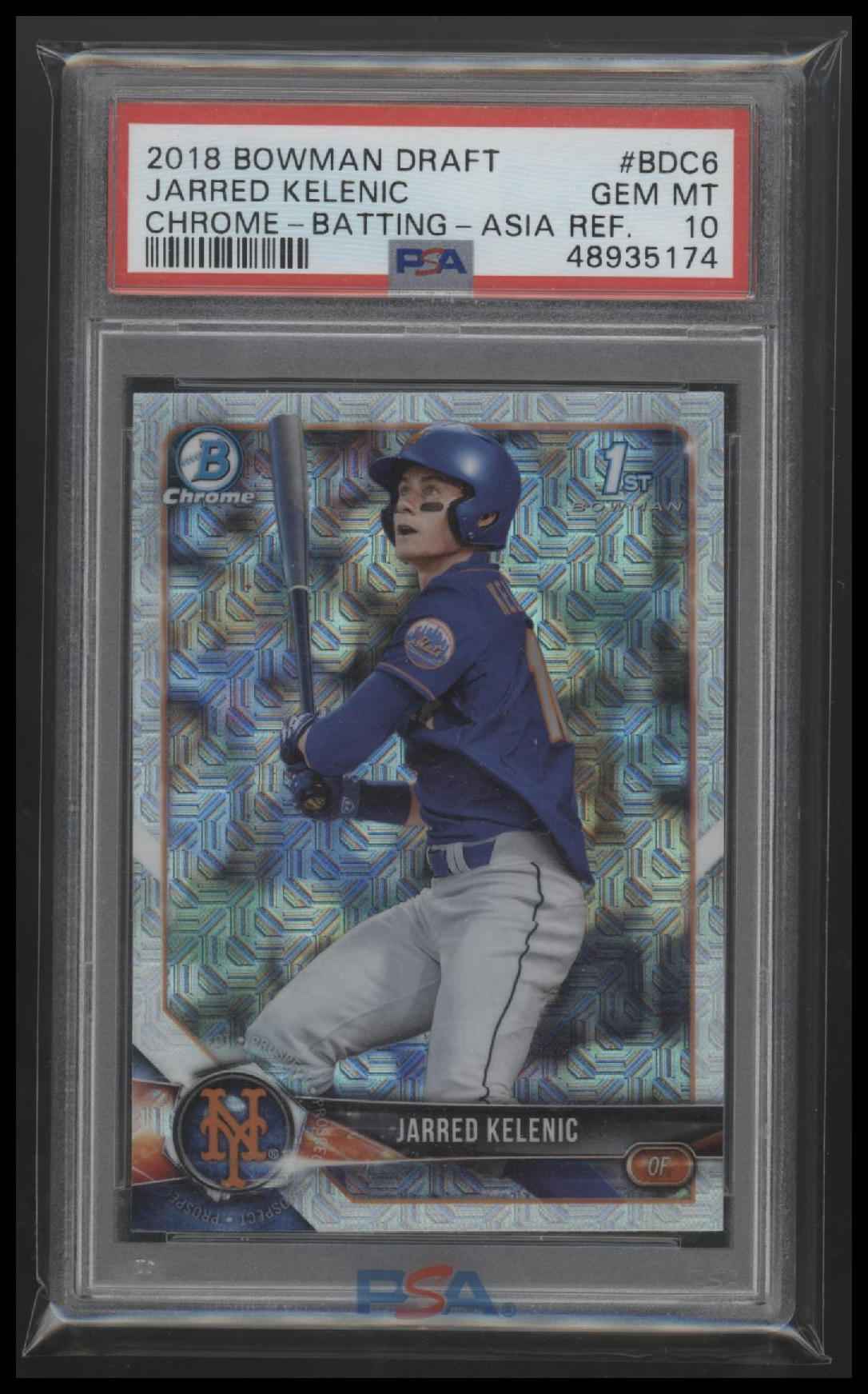2018 Bowman Draft Chrome-Batting-Asia Ref. Jarred Kelenic 10 PSA #BDC6