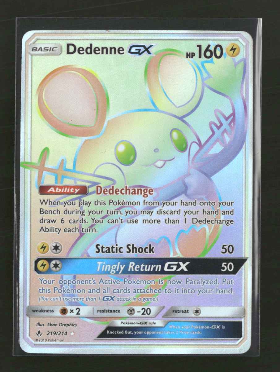SM - Unbroken Bonds Dedenne GX (Secret) #219/214