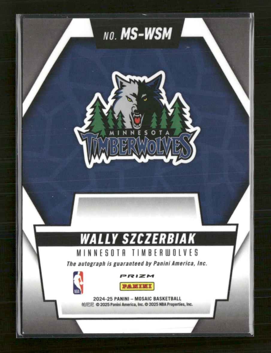 2024-25 Panini Mosaic Scripts Green Ice Wally Szczerbiak Auto #MS-WSM