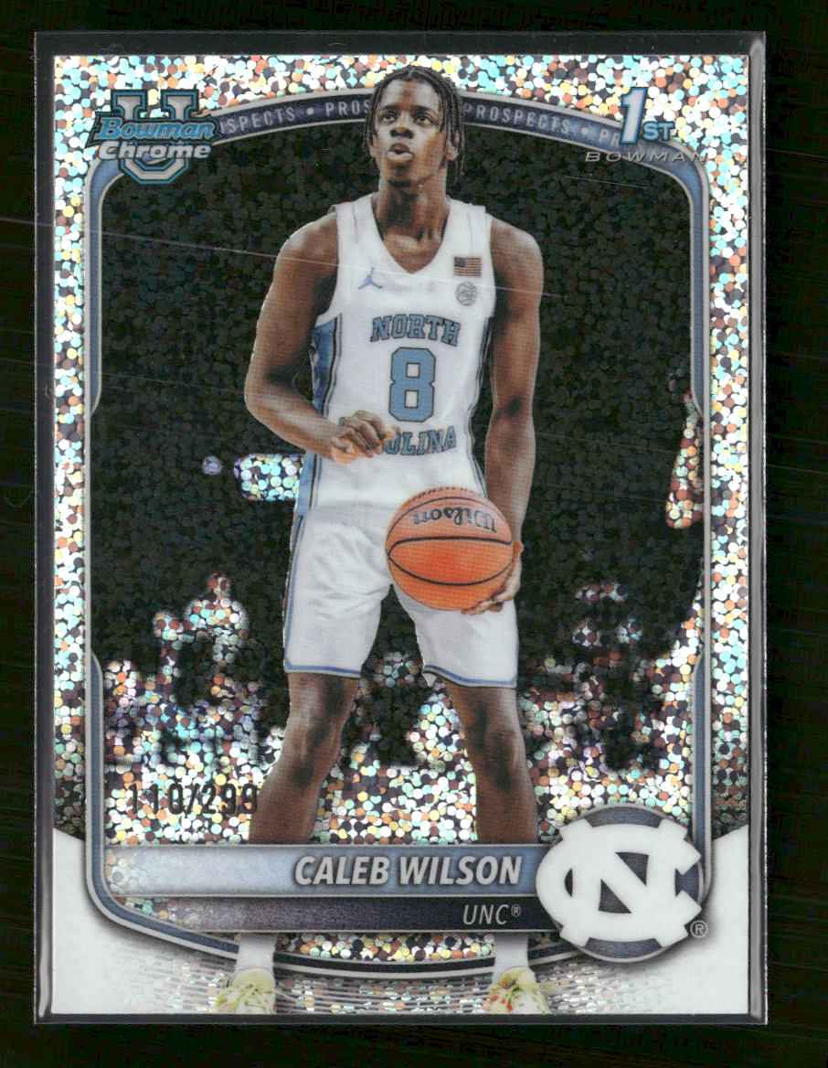 2025-26 Bowman Chrome Prospects Speckle Refractor Caleb Wilson #/299 #BCP-83