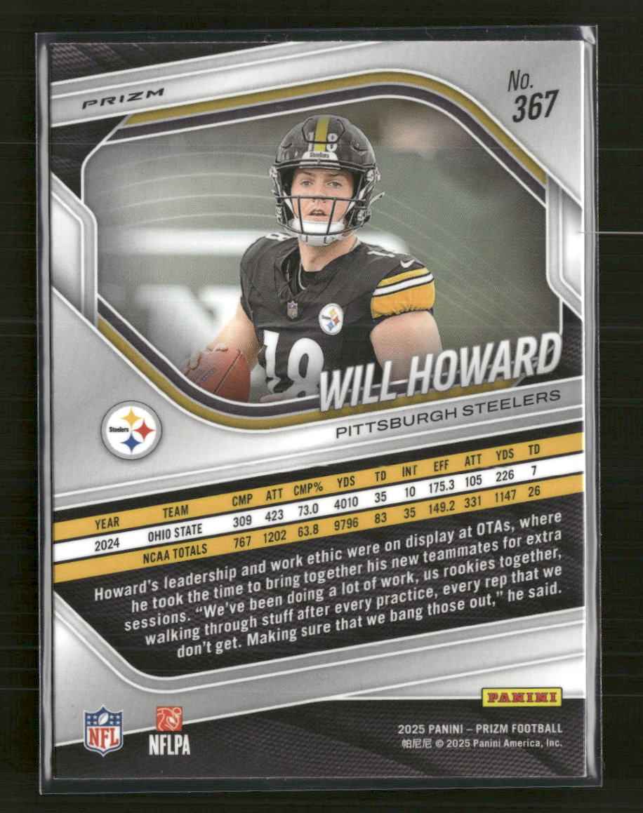 2025 Panini Prizm Will Howard Rookie #367