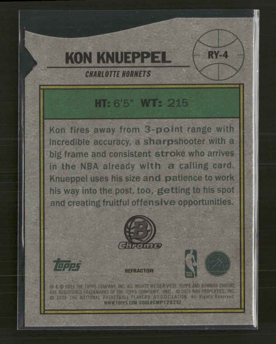 2025-26 Bowman Rookie Of The Year Favorites Kon Knueppel #RY-4
