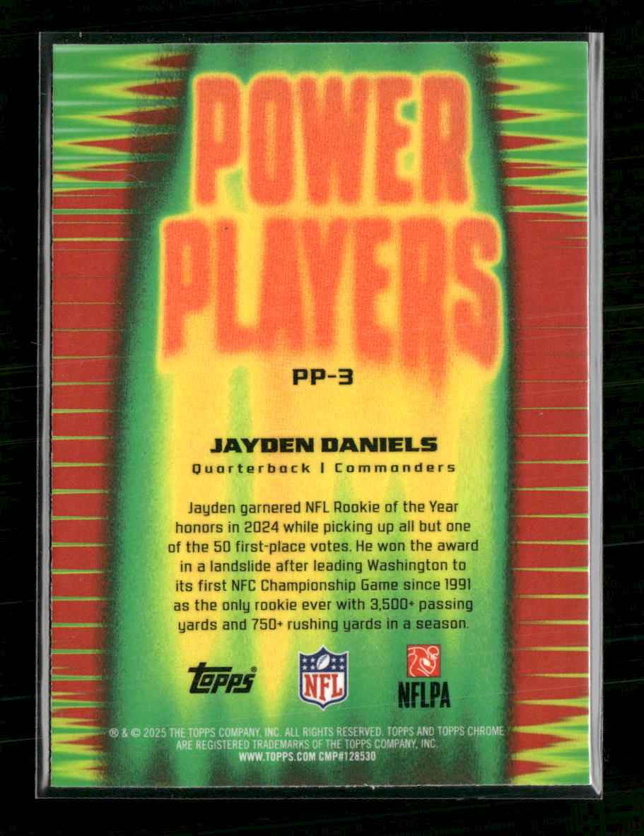 2025 Topps Chrome Power Players X-Fractor Jayden Daniels #PP-3