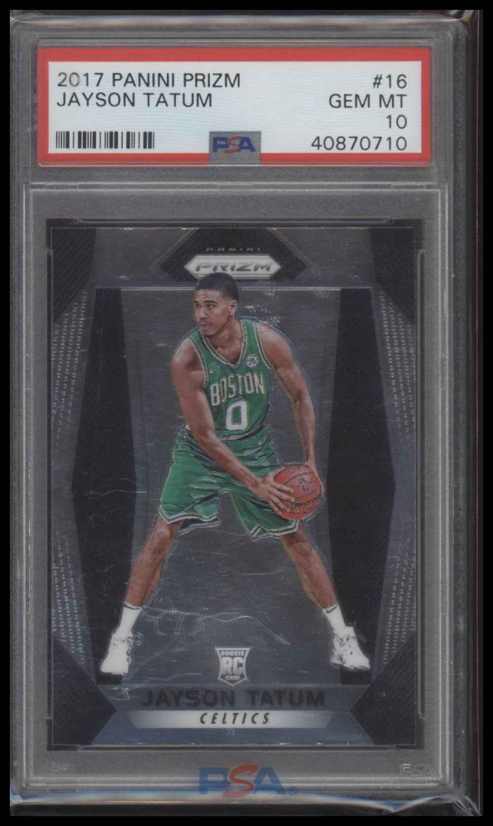 2017 Panini Prizm Jayson Tatum 10 PSA #16