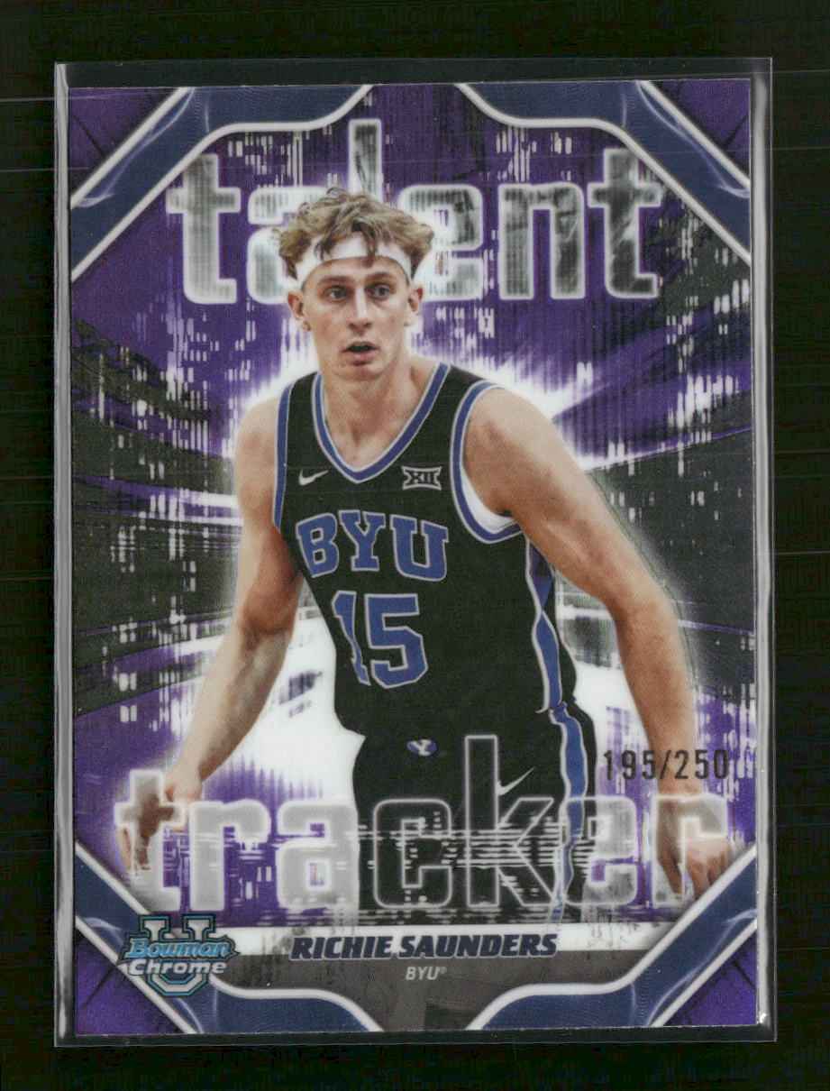 2025-26 Bowman Talent Tracker Purple Refractor Richie Saunders #/250 #TT-19