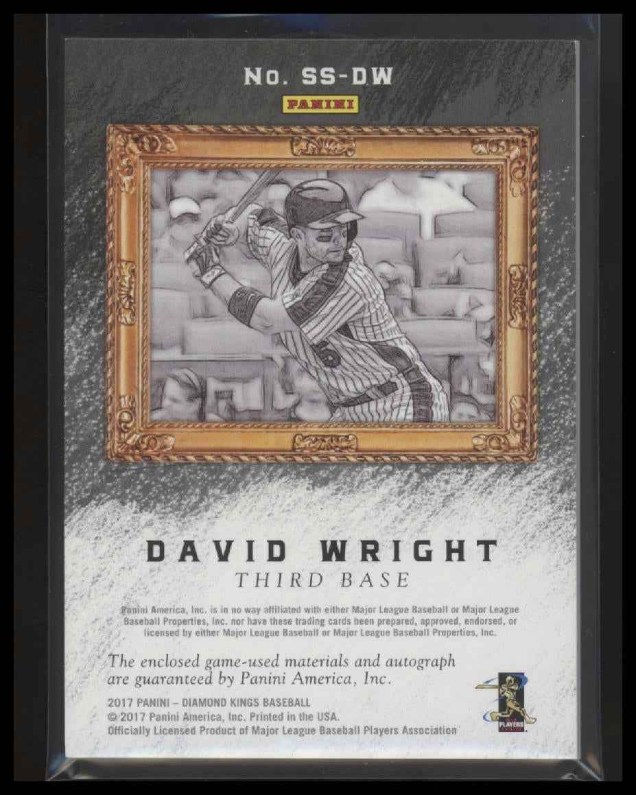 2005 Upper Deck Sweet Spot Signatures Patch Blue Ink David Wright #/10 #SS-DW