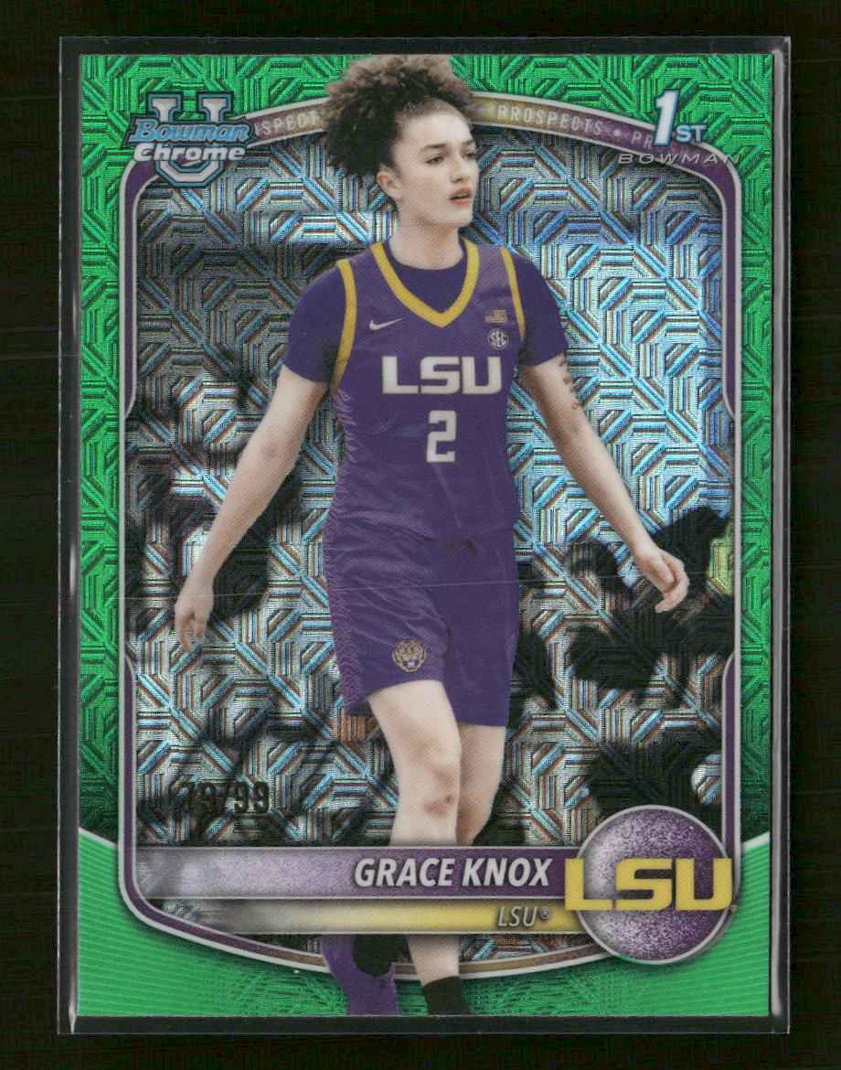 2025-26 Bowman Chrome Green Geometric Refractor Grace Knox /99 BCP-48