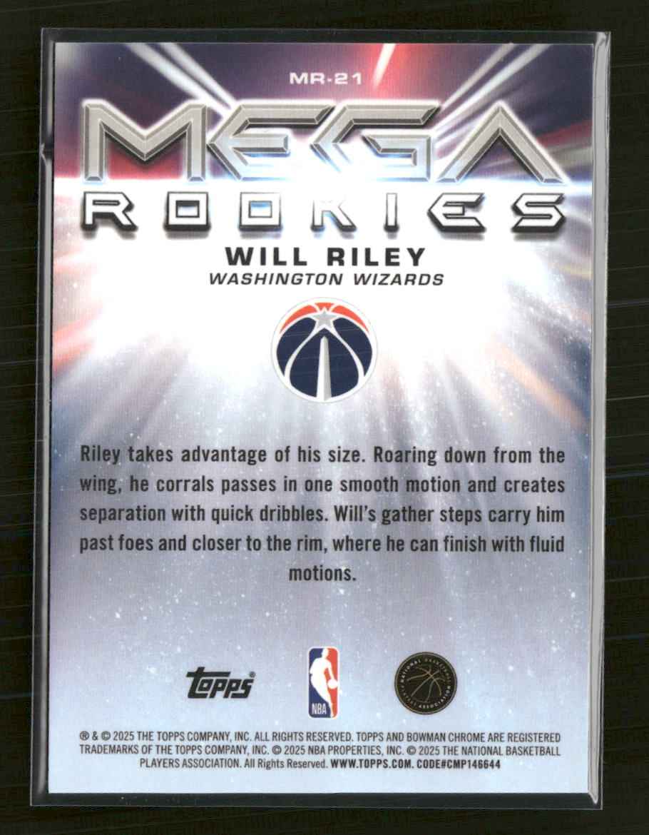 2025-26 Bowman Mega Rookies Green Mojo Will Riley #/99 #MR-21