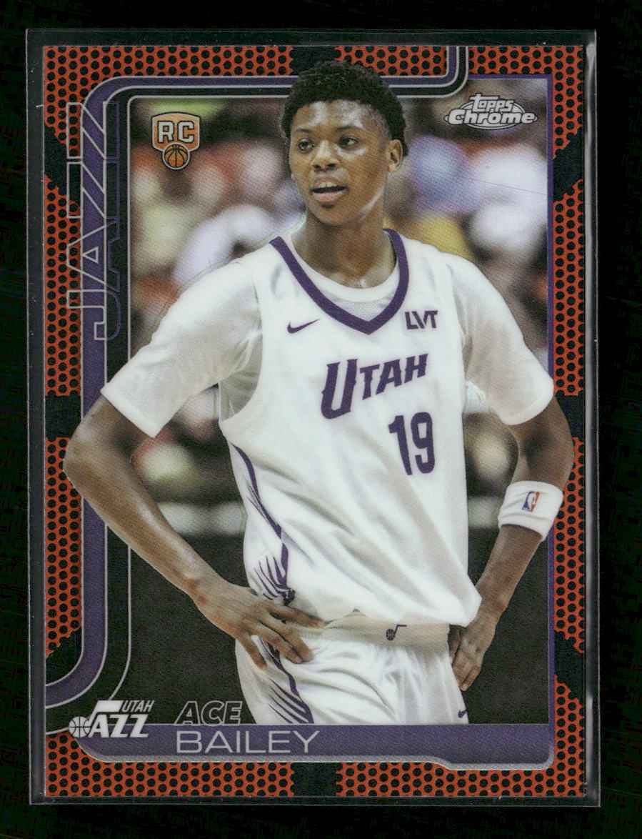 2025-26 Topps Chrome Basketball Refractor Ace Bailey Rookie #255