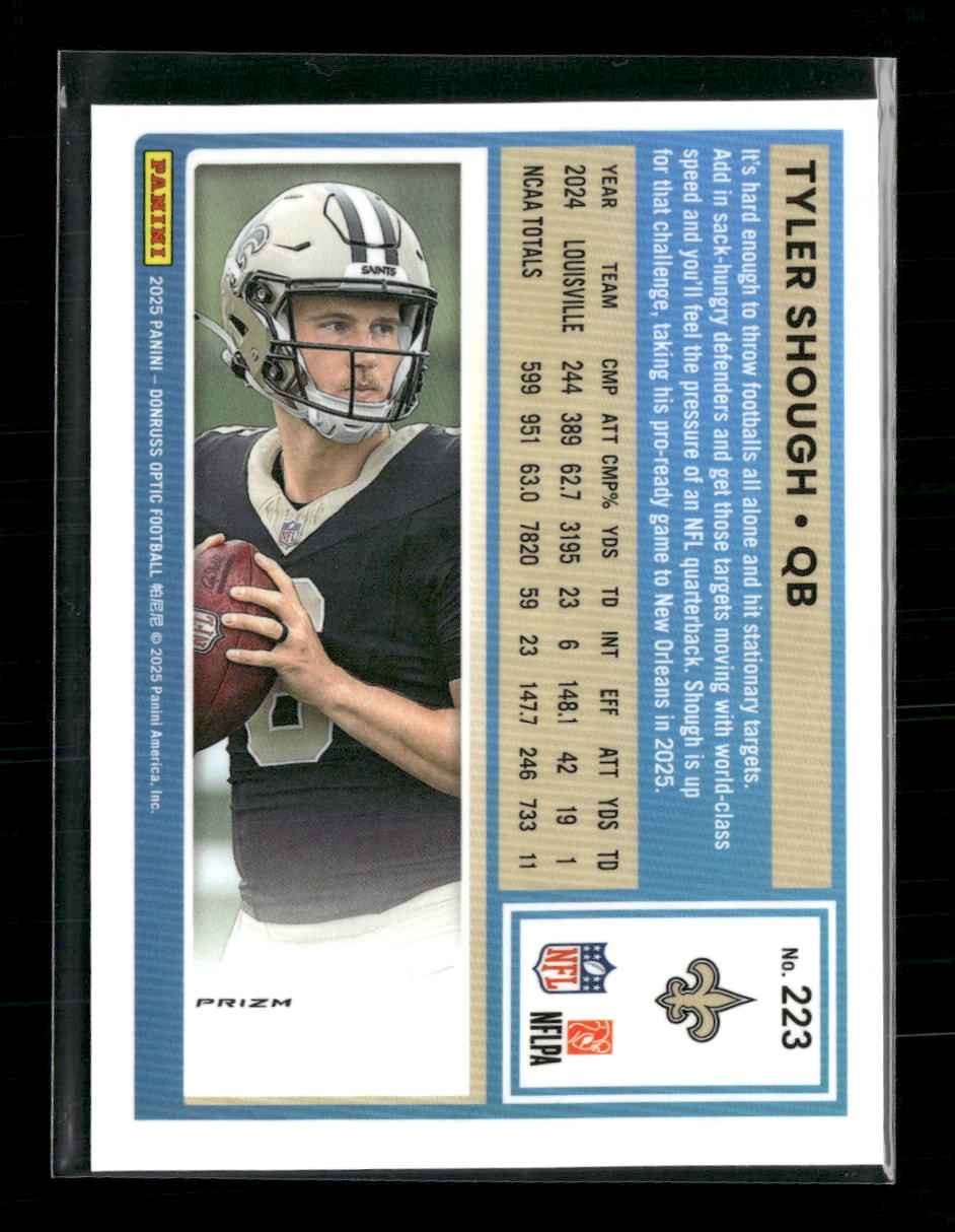 2025 Donruss Optic Tyler Shough Rookie #223