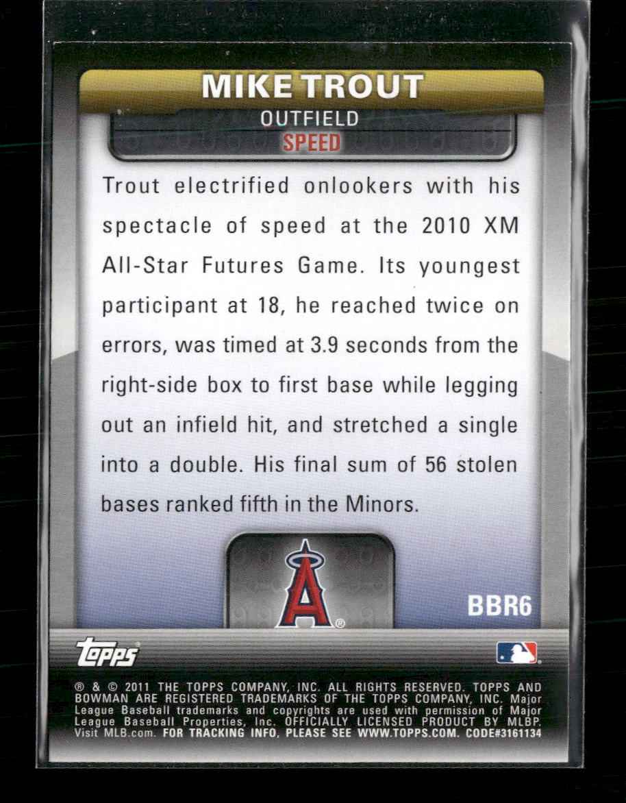2011 Bowman Bowman's Brightest Mike Trout #BBR6